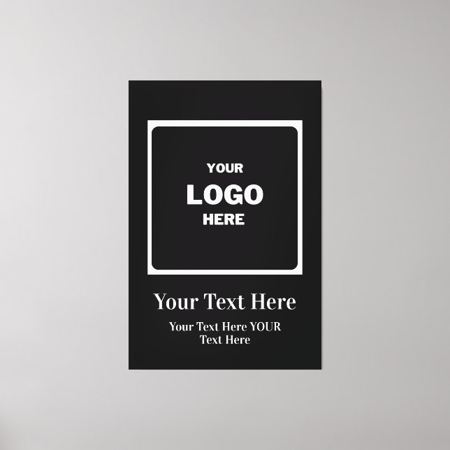 Berufliches Logo für kundenspezifische Unternehmen Leinwanddruck (Vorderseite)