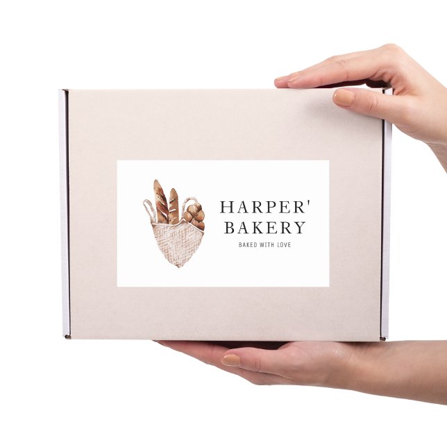 Berufliches Logo für moderne Bäckereien Rechteckiger Aufkleber (Von Creator hochgeladen)