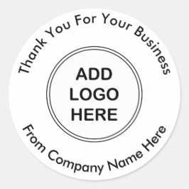 Berufliches Logo für Unternehmen Danke für die Auf Runder Aufkleber