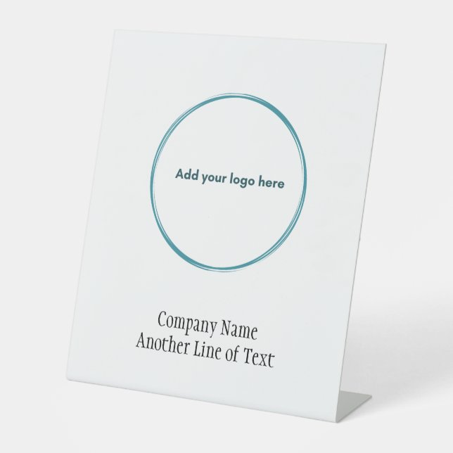 Berufliches Logo für Unternehmen hinzufügen Sockelschild (Vorderseite)