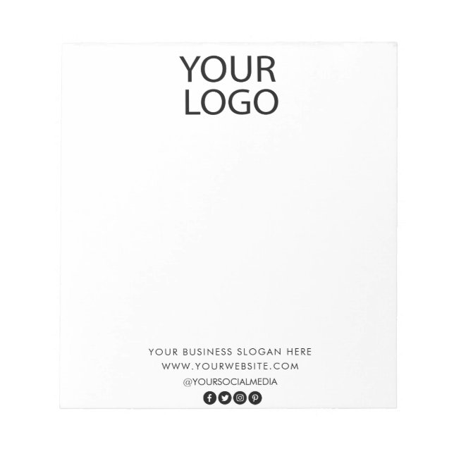 Berufliches Logo für Unternehmen Notizblock (Vorderseite)