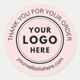 Berufliches Logo-Geschäft Danke Pink Runder Aufkleber