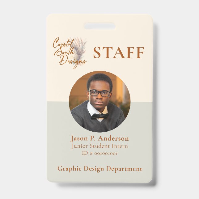 Berufliches Logo in Gelbgrün Ausweis (Vorderseite)