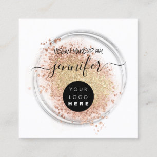 Berufliches Logo-Makeup-Rose-Powder-Schatten Quadratische Visitenkarte