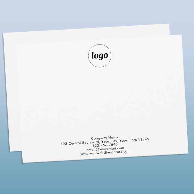 Berufliches Logo Mitteilungskarte (Logo custom text promotional business notecard)
