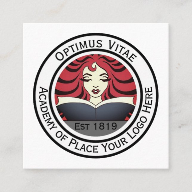 Berufliches Logo Quadratische Visitenkarte (Vorderseite)