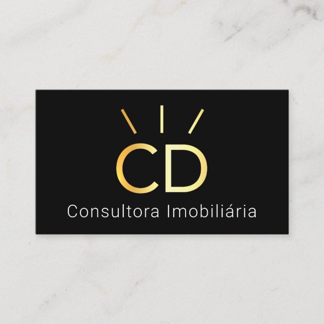 Berufliches Logo von Consultora Imobiliária Gold1 Visitenkarte (Vorderseite)