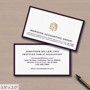 Berufliches Luxus-Logo Visitenkarte