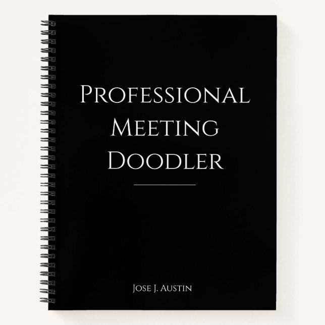 Berufliches Meeting Doodler Funny Notebook Notizbuch (Vorderseite)