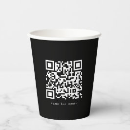 Berufliches Menü der QR-Website für Black Business Pappbecher