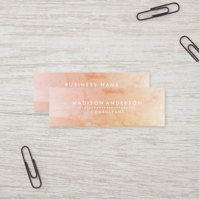 Berufliches Metall Elegant Modernes Schlichtes Sil Mini Visitenkarte (Vorderseite/Rückseite Beispiel)