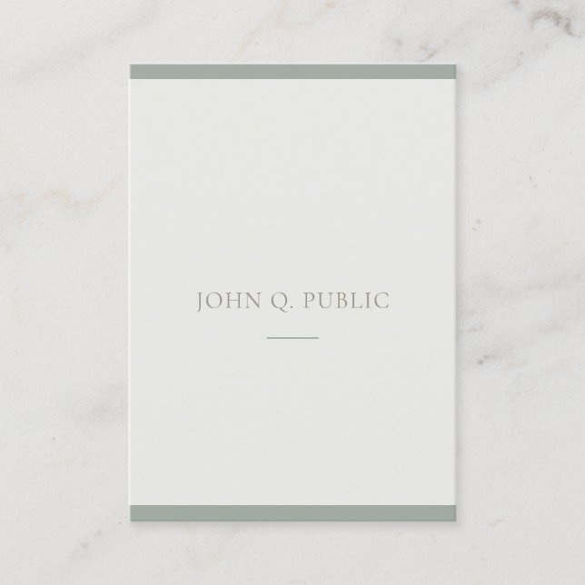 Berufliches Minimalistisches Design Grüne Vorlage  Visitenkarte (Vorderseite)