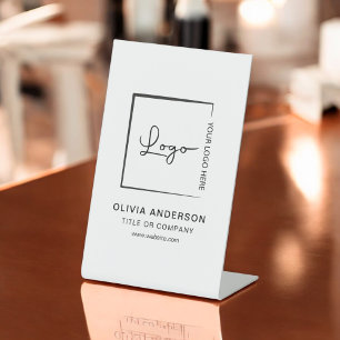 Berufliches Minimalistisches Firmenlogo Sockelschild