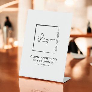 Berufliches Minimalistisches Firmenlogo Sockelschild