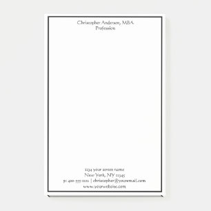 Berufliches Minimalistisches Geschäft Post-it Klebezettel