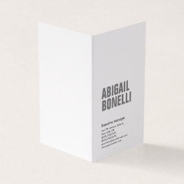 Berufliches minimalistisches, modernes Grauweiß Visitenkarten