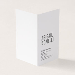 Berufliches minimalistisches, modernes Grauweiß Visitenkarten