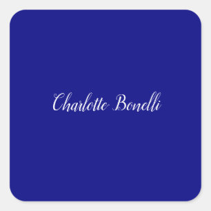 Berufliches Minimalistisches Navy Quadratischer Aufkleber