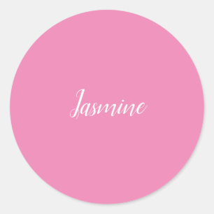 Berufliches Minimalistisches Rosa Runder Aufkleber