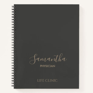 Berufliches, minimalistisches, schlichtes Grauunte Notizbuch