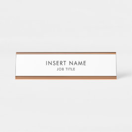 Berufliches Minimalistisches Schreibtischnamensplakette