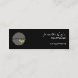 BERUFLICHES MINIMALISTISCHES SCHWARZ-WEISSES GESCH MINI VISITENKARTE