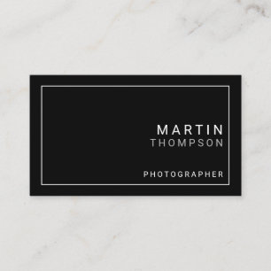Berufliches Minimalistisches Schwarzweiss Visitenkarte