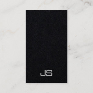 Berufliches Mit Monogramm Premium-Schwarz Visitenkarte