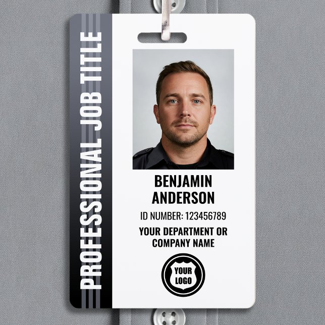 Berufliches Mitarbeiter-ID-Foto-Logo Grau Ausweis (Von Creator hochgeladen)