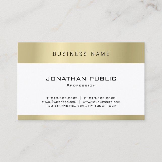 Berufliches modernes Design Visitenkarte (Vorderseite)