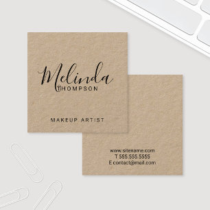 Berufliches, modernes Drehbuchpapier Quadratische Visitenkarte