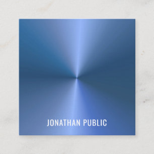 Berufliches modernes, einfaches Blaues Template Quadratische Visitenkarte