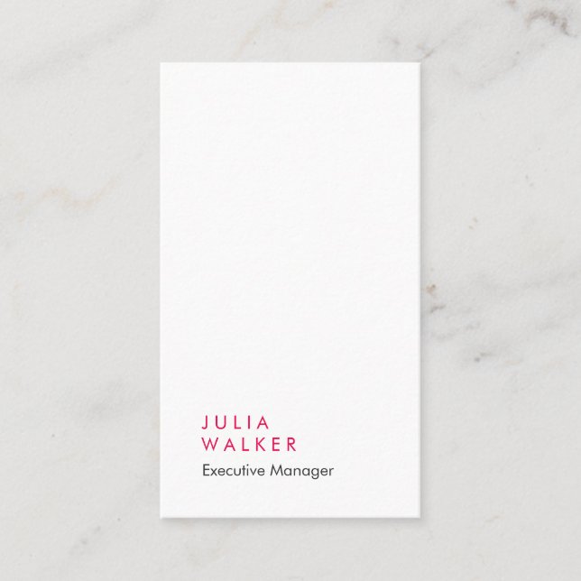 Berufliches modernes Grau schlicht Visitenkarte (Vorderseite)