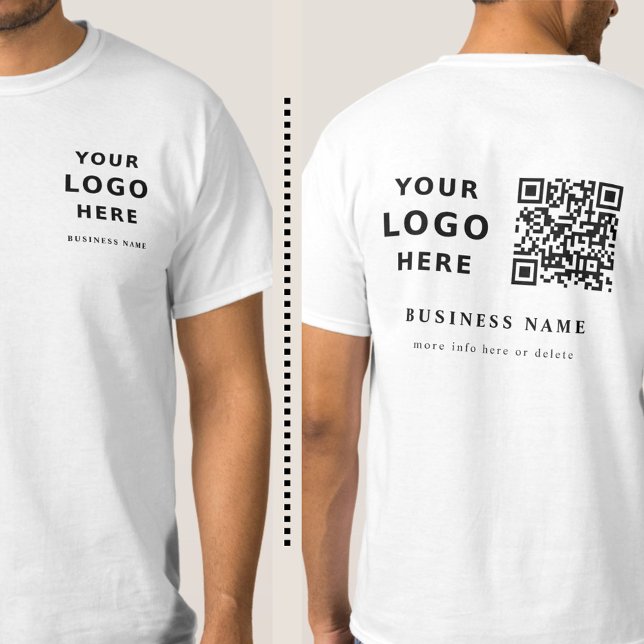 Berufliches, modernes Minimalistisches QR-Logo T-Shirt (Von Creator hochgeladen)