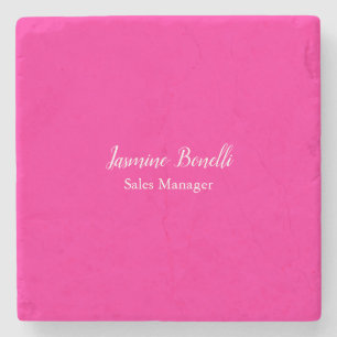 Berufliches, modernes Minimalistisches tiefrosa Steinuntersetzer