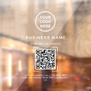 Berufliches, modernes QR-Logo Fensteraufkleber