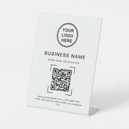 Berufliches, modernes QR-Logo Sockelschild