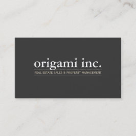 BERUFLICHES modernes, schlichtes Holzkohlegrau Visitenkarte