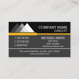 Berufliches, modernes Schwarz und Jet Visitenkarte