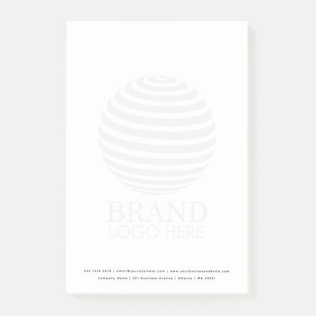 Berufliches, modernes, verschleiertes Firmenlogo Post-it Klebezettel (Vorderseite)