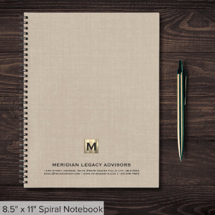 Berufliches Monogram-Business-Notebook Notizbuch