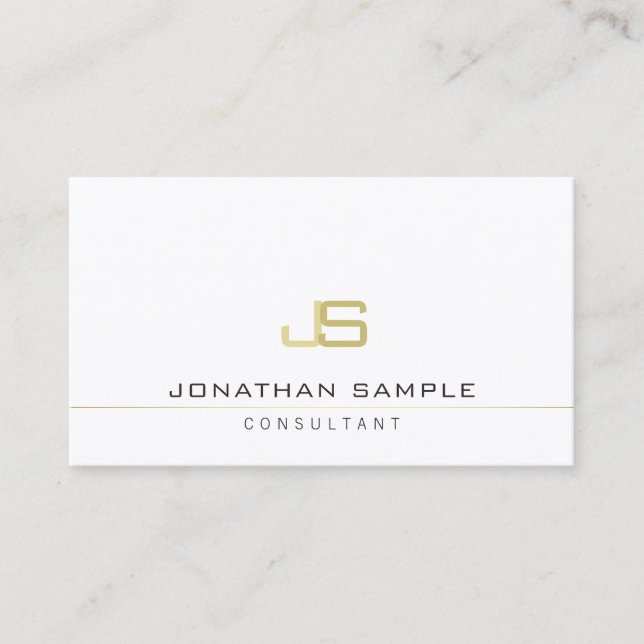 Berufliches Monogram Elegant Consultant Moderne Visitenkarte (Vorderseite)