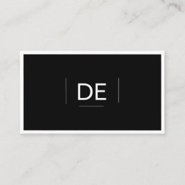 Berufliches Monogramm Einfache Elegante Schwarz So Visitenkarte