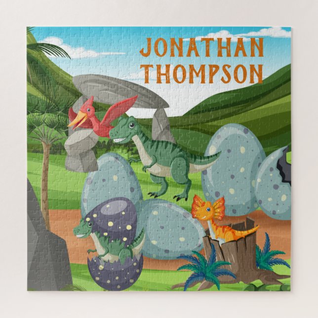 Berufliches Monogramm Jurassisch-Blau Puzzle (Vertikal)