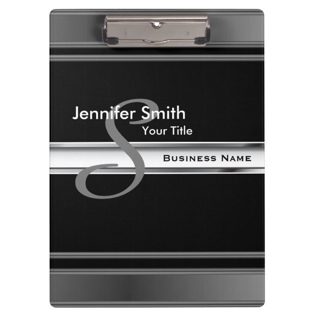 Berufliches Monogramm Klemmbrett (Vorderseite)