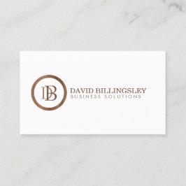 Berufliches Monogramm-Logo in Holzkorndesign Visitenkarte