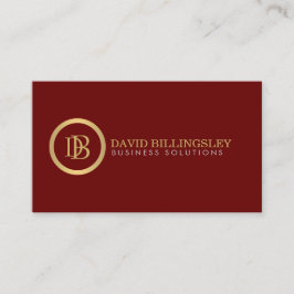 Berufliches Monogramm-Logo in Imitaten Gold Dunkel Visitenkarte