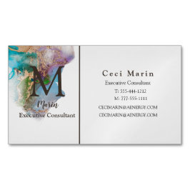 Berufliches Monogramm-Marmorgeschäft Magnetische Visitenkarte