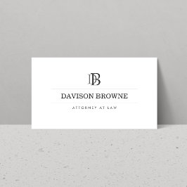 Berufliches Monogramm weiß Visitenkarte