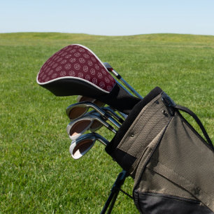 Berufliches Muster-Logo Modernes Burgund Golf Headcover